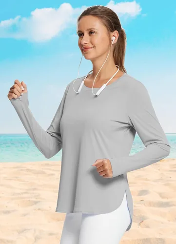 Vista 48 de BALEAF - Camisetas de sol de manga larga para mujer, con FPU 50+, para senderismo, ligeras, de secado rápido, protección contra rayos ultravioleta