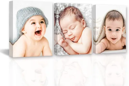 Vista 12 de DOARTDO Lienzo decorativo para pared, 3 paneles, impresiones en lienzo personalizadas con fotos familiares de tu boda, decoración del hogar listo