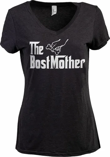 Vista 9 de The Dogmother Divertida camiseta con cuello en V para mujer, con cuello en V (italiano) Greyhound