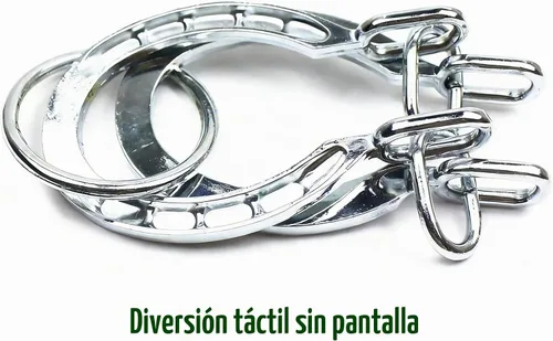 Vista 4 de MAGIKON Tradicional Brain Teaser, rompecabezas de herradura de metal clásico (plata, normal)