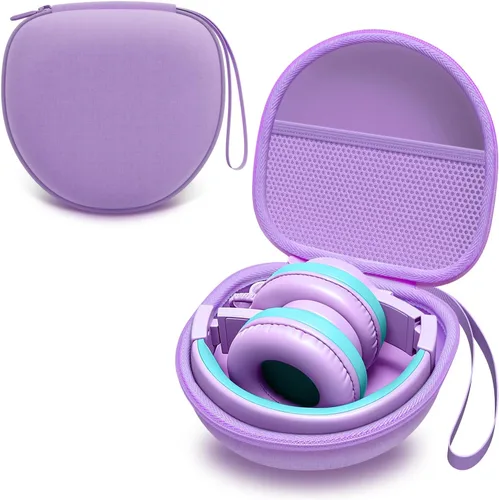 Vista 23 de Funda para auriculares plegables para niños, color negro (solo funda)