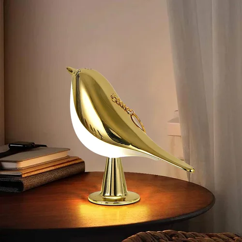 Vista 11 de Lámpara de mesa con control táctil de mesita de noche, lámparas de aroma, con forma de pájaro, lámpara de escritorio LED con puerto de carga USB, 3