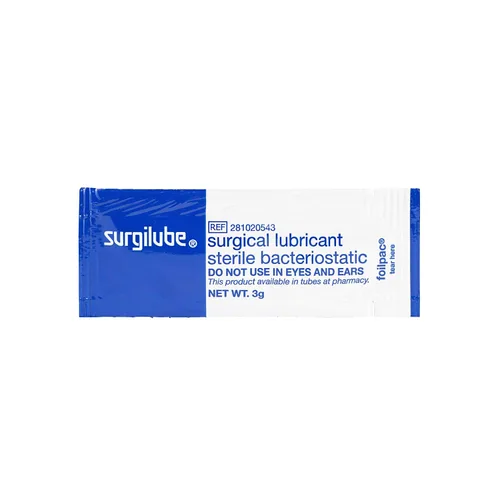 Vista 2 de Surgilube Lubricante Jelly-FoilPac - 144 paquetes/caja de lubricante quirúrgico estéril gelatina bacteriostática