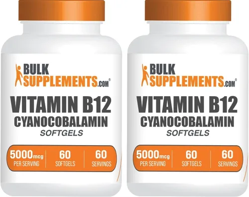 Vista 7 de BulkSupplements Vitamina B12 5000 mcg cápsulas blandas - como cianocobalamina, suplementos de vitamina B12, para apoyo energético, sin gluten