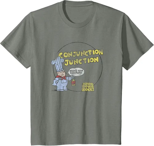 Vista 48 de Schoolhouse Rock Conjunction Junction Conductor Retro TV Camiseta Asfalto