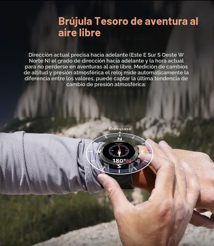 Vista 7 de Reloj inteligente para Samsung Galaxy S24 Ultra - con linterna LED, pantalla AMOLED de 1.43 pulgadas, reloj inteligente al aire libre