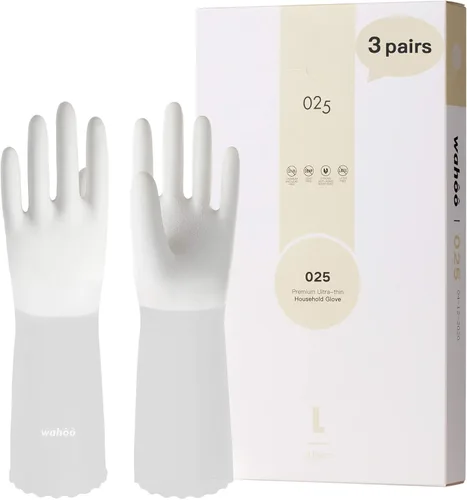Vista 11 de WG Todo Individual Dishwashing, Latex Free, Skin-Friendly, Dishes Washing, Reusable, DEHP-Free, Non-Slip, Household Kitchen Gloves