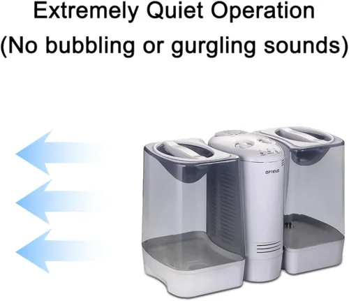 Vista 2 de Optimus U-32030 Humidificador cálido/niebla con sistema de vapor de efecto mecha, de 3.5 galones