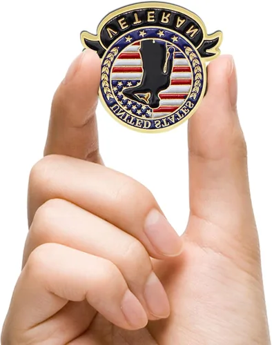 Vista 5 de 102050100 pines de veterano de Estados Unidos Bandera patriótica estadounidense para el Día de los Veteranos, Broche para el Día de los Caídos
