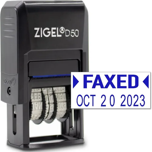Vista 12 de ZIGEL Sello de Fecha D50 con Completado - Sello de Fecha Autoentintado - Negro