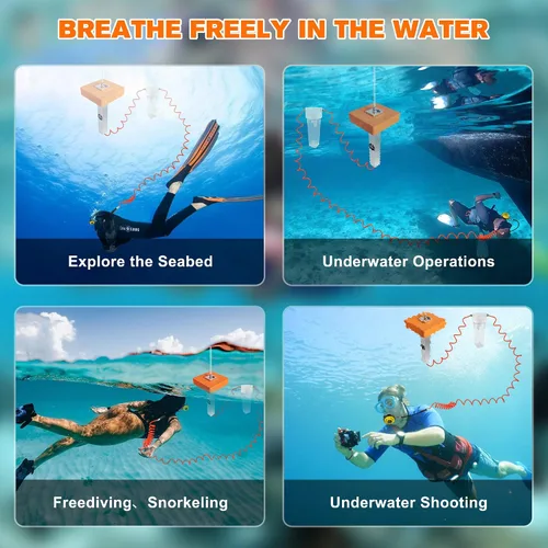 Vista 10 de Sistema de ventilación de buceo, dispositivo de respiración subacuática del snorkel