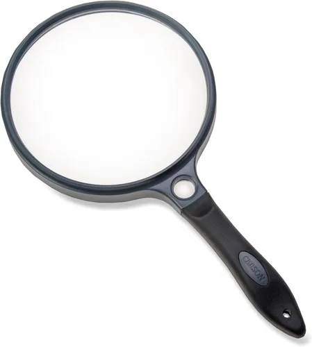 Vista 8 de Carson SureGrip Series 2X Power Glass Lupa con soporte plegable manos libres (SG-16)