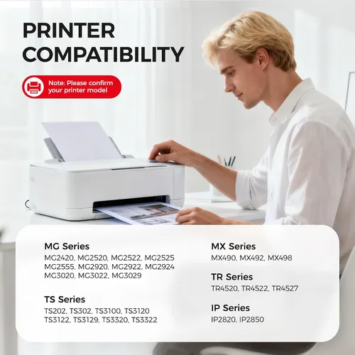 Vista 2 de 245XL PG-245XL - Tinta negra para Canon 245XL PG245XL 245 compatible con Canon PIXMA MX490 TS202 TR4520 MG2525 TS3322 TS3320 TS3522 TS302 TR4720