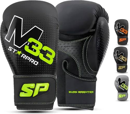 Vista 12 de Starpro Boxing Gloves with Secure Hook & Loop Closure for Men & Women - Muay Thai Training Sparring 8oz 10oz 12oz 14oz 16oz