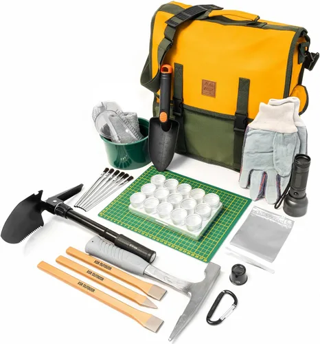 Vista 10 de Kit de Equipo de Geología para Caza de Rocas de 13 piezas ASR Outdoor con Bolsa de Herramientas