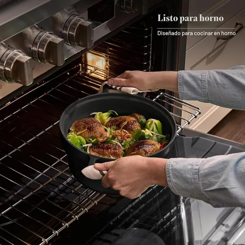 Vista 6 de All-Clad Olla de cocción lenta eléctrica 7 en 1 de 5 cuartos de galón con acero inoxidable y hierro fundido, 1200 W - Olla esmaltada negra