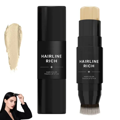 Vista 11 de Barra de retoque de raíz de doble extremo, corrector instantáneo de puntos calvos para cobertura de raíces del cabello, 2 en 1, impermeable, #01
