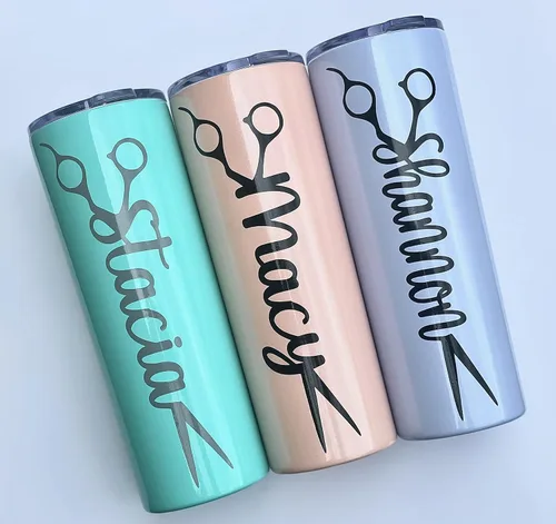 Vista 3 de Peluquería/Peluquero Regalo-Peluquero Vaso-Salón de Belleza-Peluquería-Graduación de Cosmetología-Estudiante de Cosmetología-Personalizado
