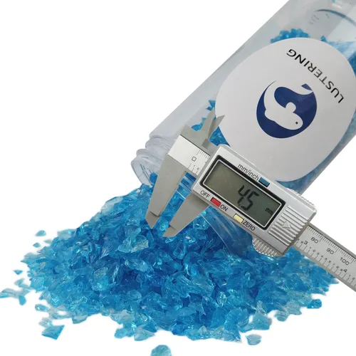 Vista 2 de LUSTERING Vidrio triturado de alto brillo con purpurina, vidrio para fuego, vidrio roto, gemas de vidrio para foso de fuego, manualidades DIY