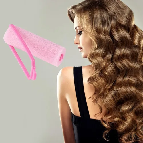 Vista 7 de 12 rodillos de esponja de espuma de 2.4 pulgadas, rizadores de pelo para dormir, rizador sin calor, peinados de Mardi Gras, color rosa