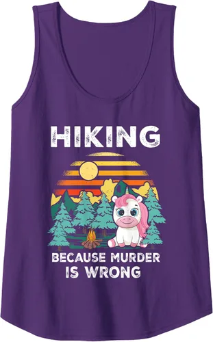 Vista 9 de Hiking Because Murder Is Wrong Unicorn - Camiseta sin mangas para excursionistas