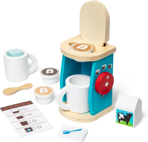 Vista 10 de Melissa & Doug 22 piezas Steep y Serve Juego de té de madera, accesorios de cocina y alimentos.