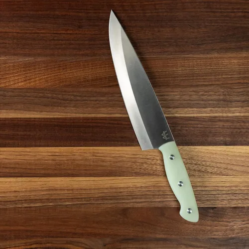 Vista 8 de Williams Knife Co. - Cuchillo de chef grande, hoja de acero Elmax de 9 pulgadas, herramienta culinaria versátil