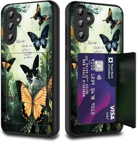 Vista 52 de Funda híbrida de doble capa con función atril para Samsung Galaxy A16 5G de 6.9 pulgadas, diseño de vaca con bandera estadounidense