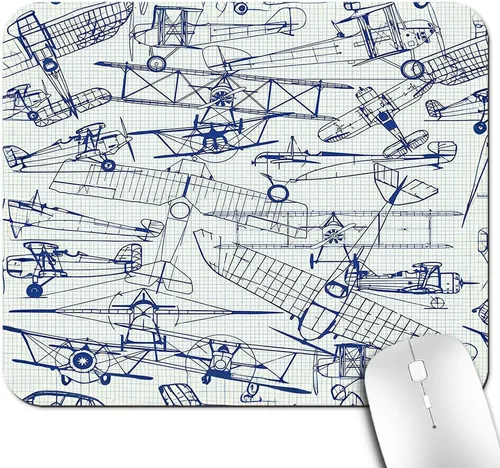 Vista 36 de Alfombrilla de mouse con diseño de avión volando sobre jardín, oficina/para juegos, 24 x 20 cm, alfombrilla antideslizante para escritorio, paisaje