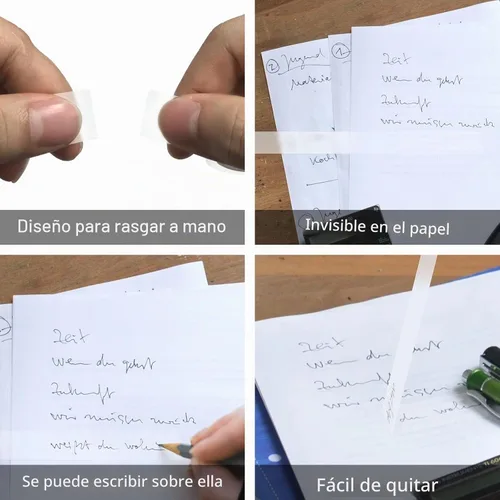 Vista 2 de 12 rollos de repuesto de cinta invisible, repuestos de cinta translúcida con acabado mate para dispensador, 3/4 x 1000 pulgadas, diseñada