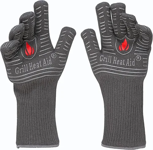 Vista 11 de Guantes de parrilla y barbacoa GRILL HEAT AID para asar y cocinar, Algodón