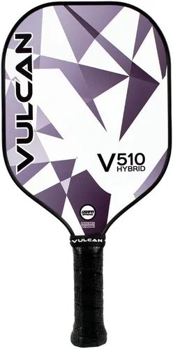 Vista 4 de Vulcan Pala de pickleball V510 Rendimiento híbrido Núcleo de polipropileno - Superficie de fibra de carbono Aprobado por USAP Varios