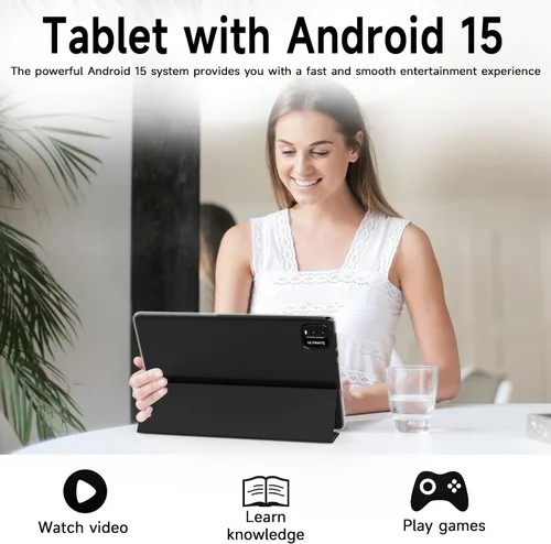 Vista 5 de ATOZEE Tableta Android de 10 Pulgadas con Estuche Protector para Tabletas y Lápiz Táctil Android 15 Tablets 5G WiFi-6 Pantalla IPS Full HD de 1280 *
