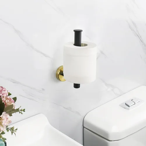 Vista 3 de NearMoon Portarrollos de papel para baño, soporte premium de papel higiénico SUS304 de acero inoxidable resistente al óxido montado en la pared