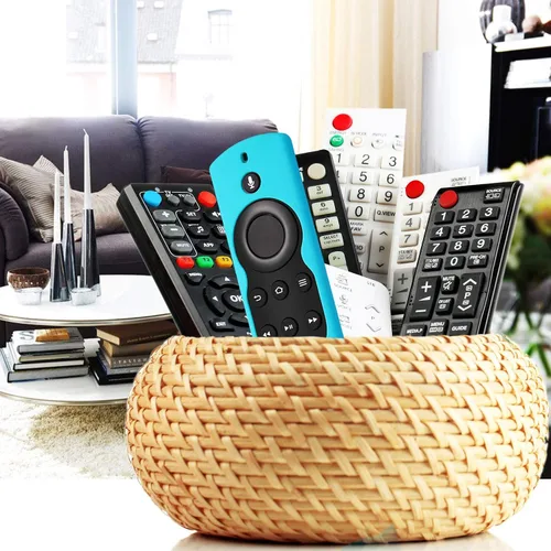 Vista 5 de Firestick - Funda para mando a distancia, Firestickremote Funda para control remoto, funda para cubierta con patio de tierra que brilla en azul Azul