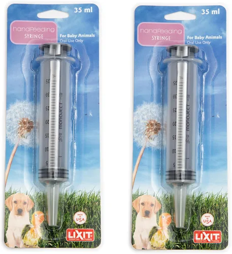Vista 5 de Lixit Jeringa de alimentación manual para animales bebé, 10 ml