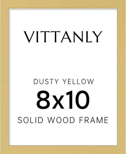 Vista 59 de Vittanly - Marco de fotos de 4 x 6 pulgadas de madera maciza con plexiglás, incluye paspartú de 3,5 x 5, para colgar en la pared o poner sobre una