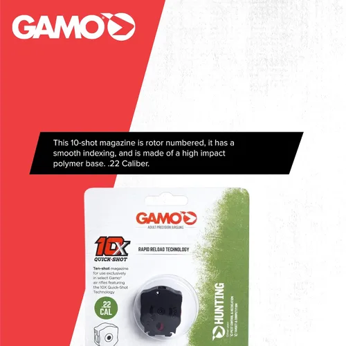 Vista 3 de Gamo Swarm Quick-Shot Magazine, Multi-Caliber 10-Round Auto-Loading Replacement Magazine