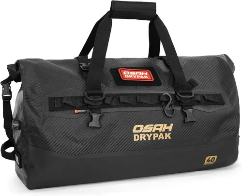 Vista 11 de Bolsa de lona impermeable 25L/40L/60L – Bolsa trasera de motocicleta resistente, bolsa seca enrollable para viajes, camping, canotaje, kayak