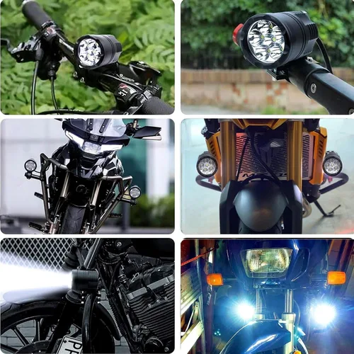 Vista 4 de Kits de luces de conducción para motocicleta, luces de marcha de 60W con interruptor, luz universal de 12V-60V para moto, bicicleta eléctrica, ATV