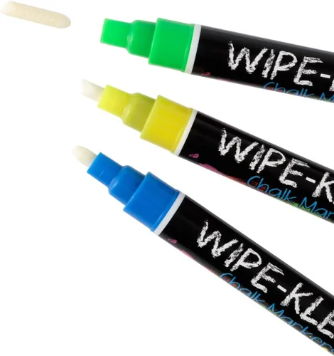 Vista 3 de Wipe-Kleen - Marcadores de tiza líquida, no tóxicos, borrables en seco, para menús de cafetería, pizarra, pizarra blanca y vidrio, puntas