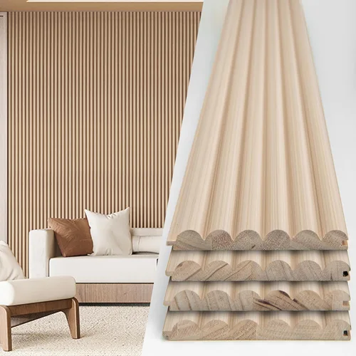 Vista 23 de Art3d Paneles de pared de madera de listones para decoración de interiores y techos, paquete de 4 muestras, 6 x 5.7 pulgadas.