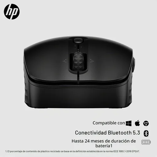 Vista 2 de HP Ratón Bluetooth Programable 420 – Bluetooth con Emparejamiento Rápido a 3 Multidispositivos, Batería de 2 Años, 4K DPI, Clics Silenciosos