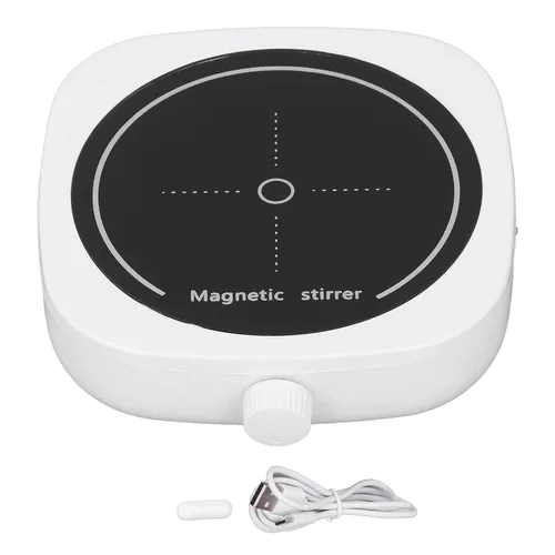 Vista 6 de Agitador magnético 600-4000RPM Mini placa magnética con capacidad de 33.8 fl oz para química, laboratorio, iniciador de levadura, bebidas y bricolaje