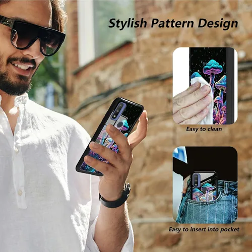 Vista 320 de Funda para Motorola Moto G Stylus 5G 2021 de vidrio templado, funda negra con diseño de mujer negra africana para mujeres y hombres, antiarañazos, a