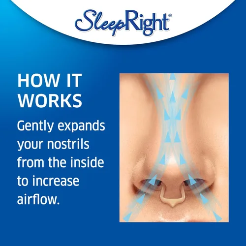 Vista 5 de SleepRight Ayudas respiratorias intrasales para dormir, dilatador nasal reductor de ronquidos - Paquete de 2 (4 unidades)