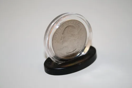 Vista 3 de Soportes de exhibición de monedas individuales para cápsulas de medio dólar o cuarto (cantidad: 25)