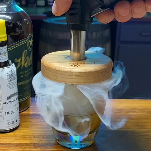 Vista 9 de Kit de ahumador de cóctel - Fabricado en Estados Unidos - Garantía de por vida - Manzana+Cereza+Chips de madera de nogal - Crea ahumado a la antigua
