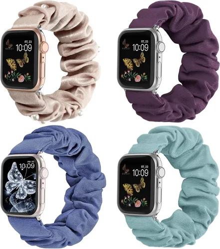 Vista 6 de Recoppa - Correa elástica compatible con Apple Watch de 1.49, 1.61, 1.65, 1.57, 1.73 y 1.77 pulgadas, con bonito estampado, banda elástica