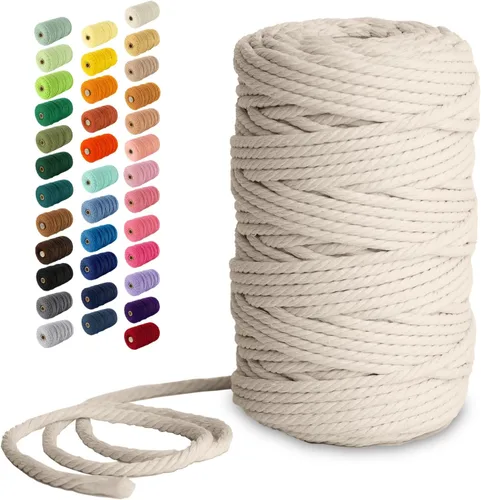 Vista 129 de Nook Theory Hilo de macramé de 3mm 109 yardas - Cuerda de macramé suave de 4mm, 5mm perfecta para nudos - Suministros de macramé para colgadores